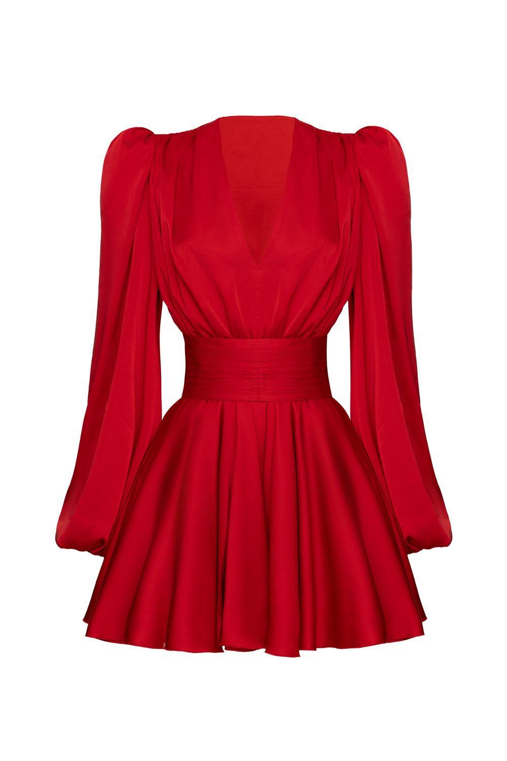 Janice V-Neck Puff Sleeve Mini Dress Flowering Girl