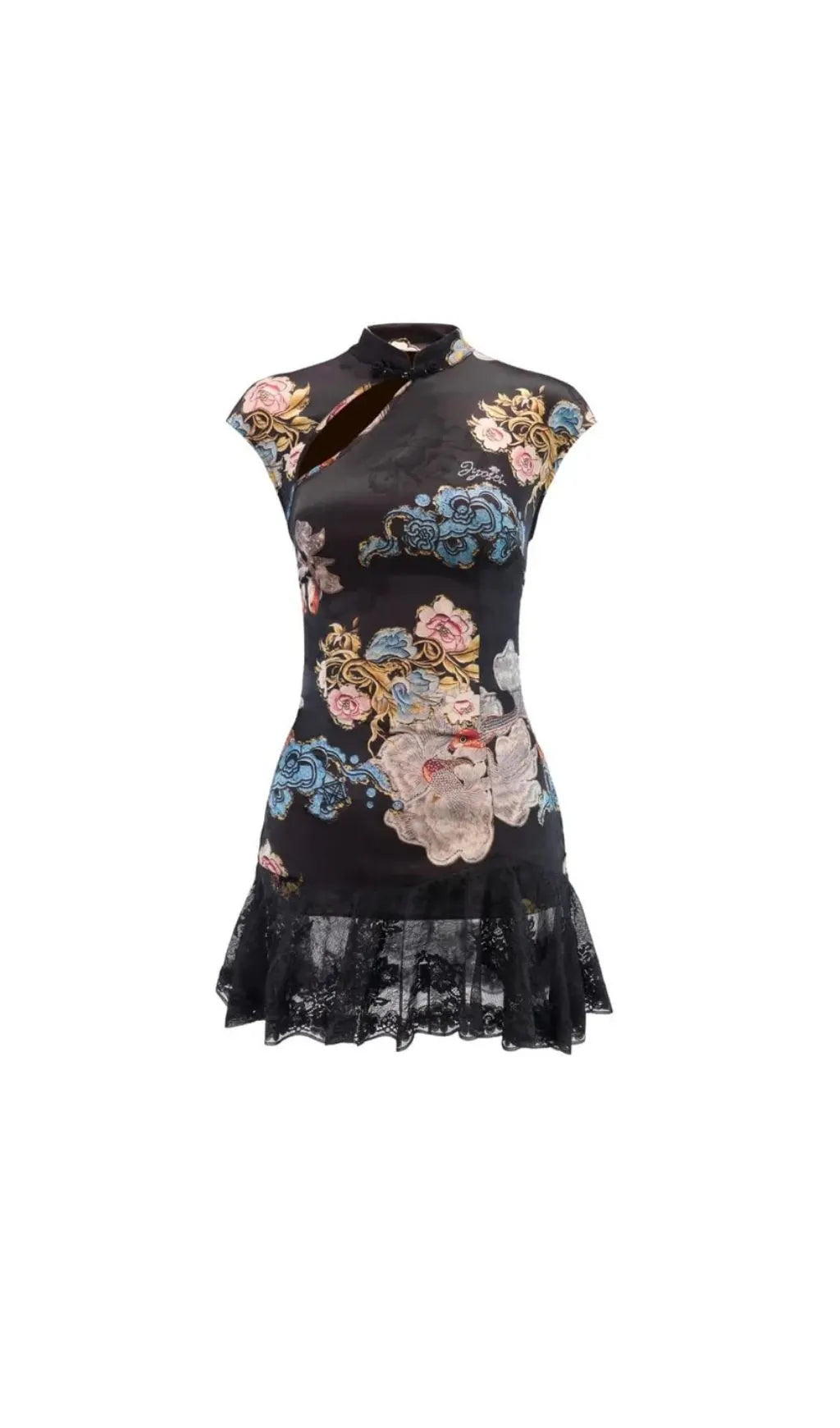 Tyveris Floral Lace Mini Dress Flowering Girl