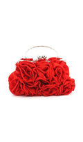 Adahy Flower Satin Bag In Red Flowering Girl