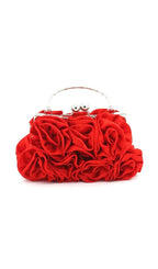 Adahy Flower Satin Bag In Red Flowering Girl