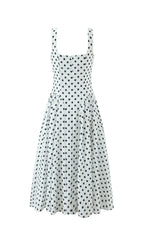 Keshia White Dot Midi Dress Flowering Girl