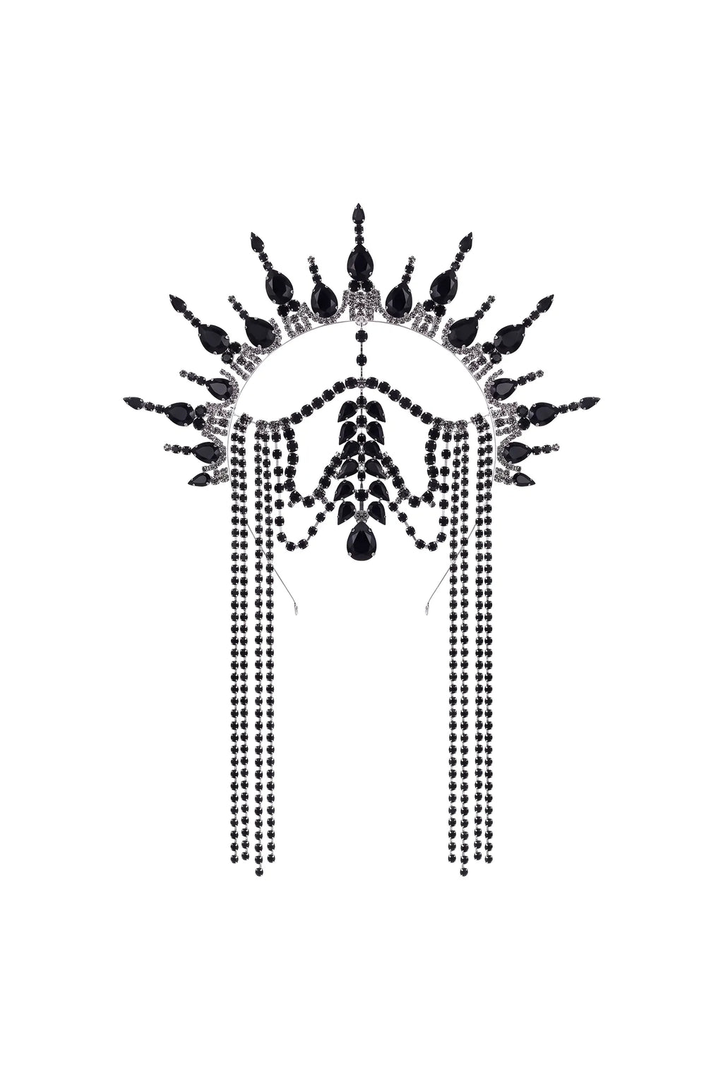 Peggie Gothic Spiked Halo Crown Tassel Headpiece Flowering Girl