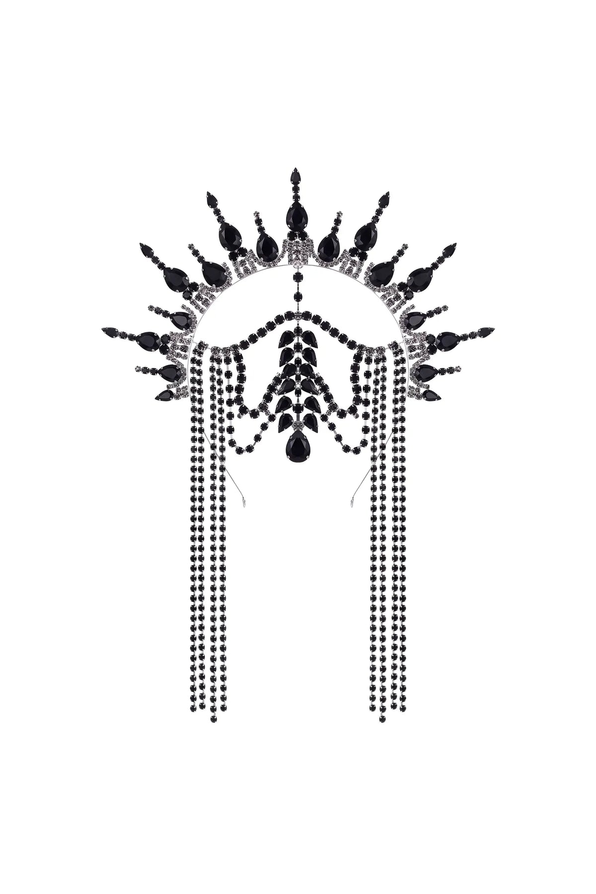 Peggie Gothic Spiked Halo Crown Tassel Headpiece Flowering Girl