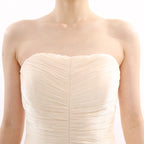 Jessia Strapless Wrinkle Mini Dress Flowering Girl