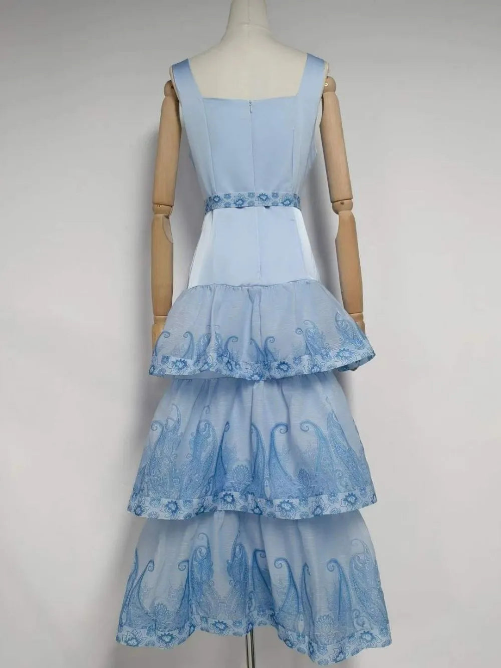 Marlee Blue Printed Layered Maxi Dress Flowering Girl