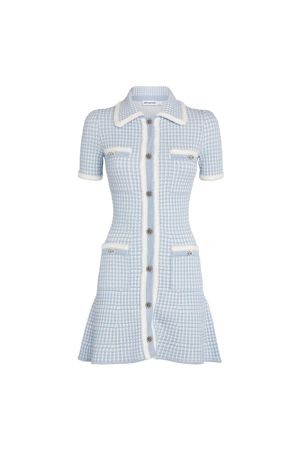 Knitted Mini Dress Flowering Girl