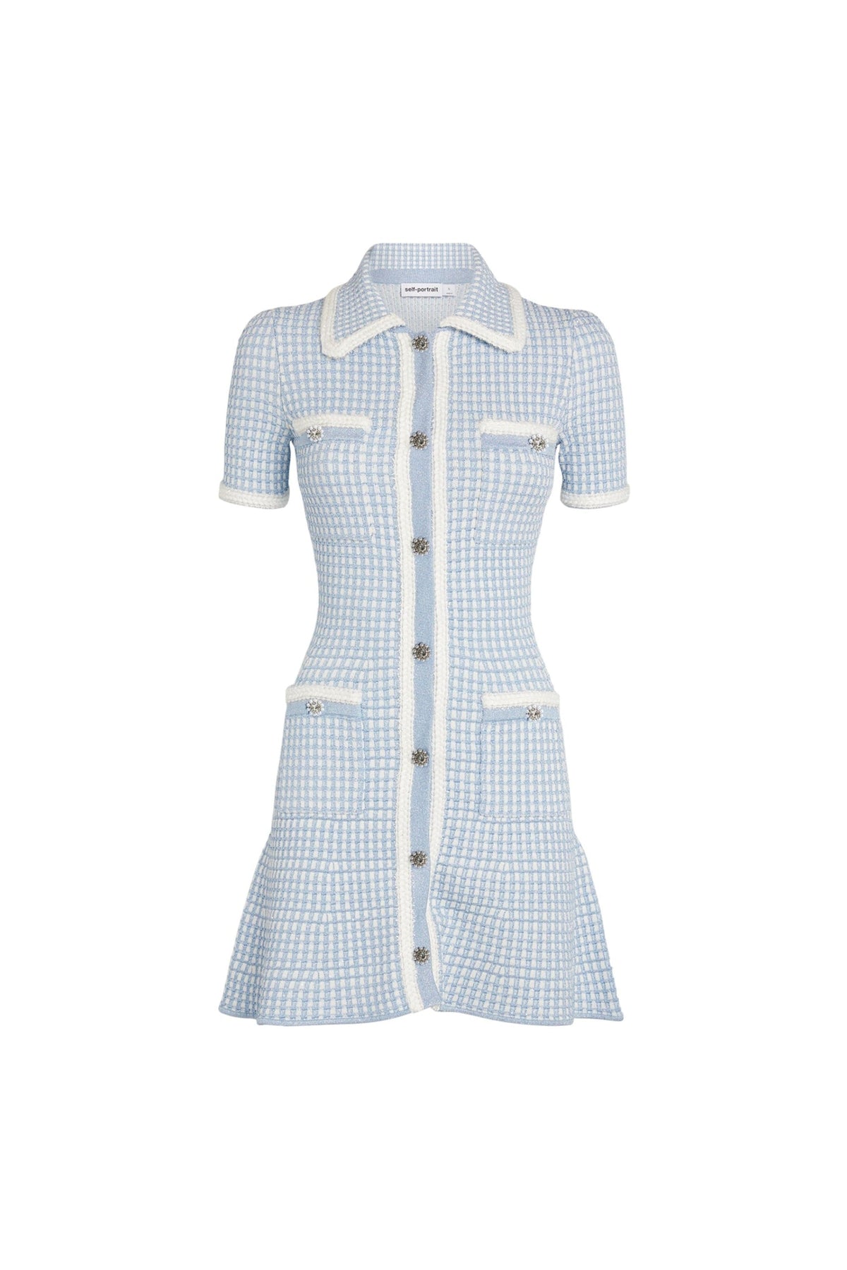 Knitted Mini Dress Flowering Girl