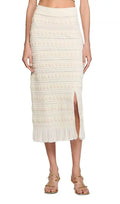 Crochet Trim Knit Skirt Flowering Girl