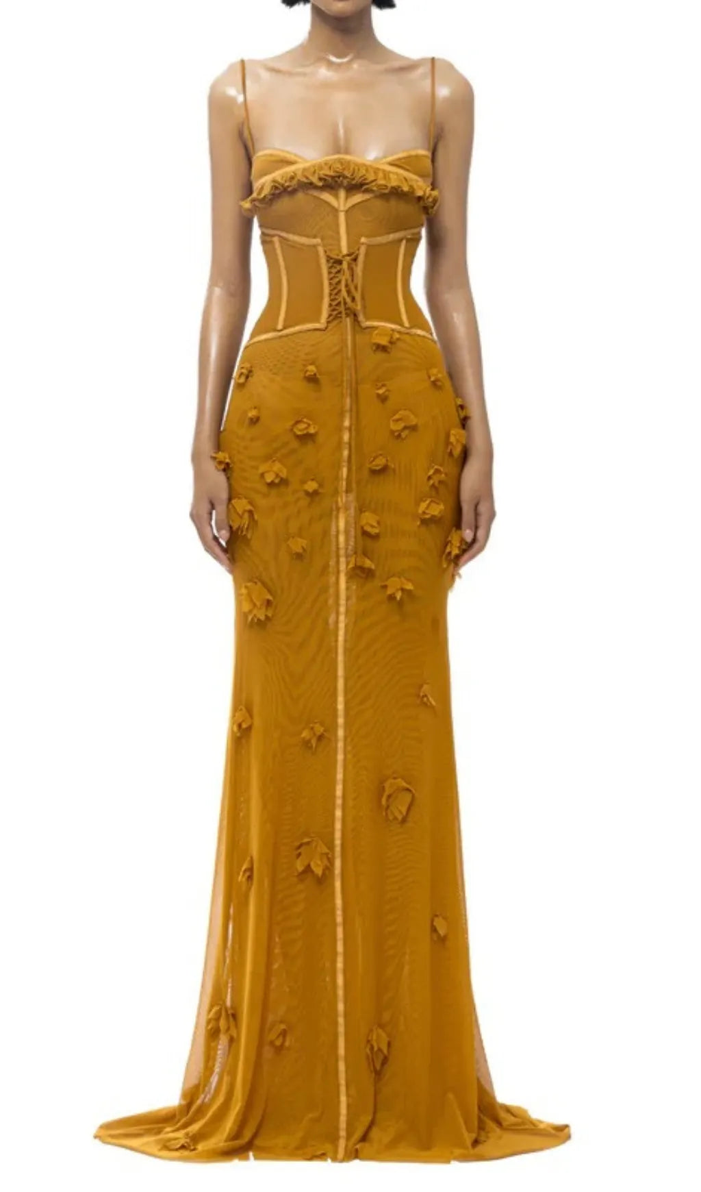 Carys Strappy Petal Maxi Dress Flowering Girl