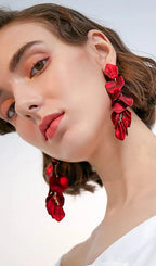 Cora Petal Fringe Earrings Flowering Girl