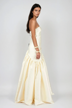 sara Satin Braided Rope Maxi Dress Flowering Girl