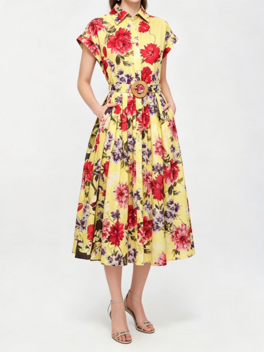 Meilani Floral Midi Dress Flowering Girl