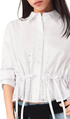 Cisequino Rhinestone Shirt Flowering Girl