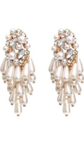 Pearl Tassel Diamond Earrings Flowering Girl