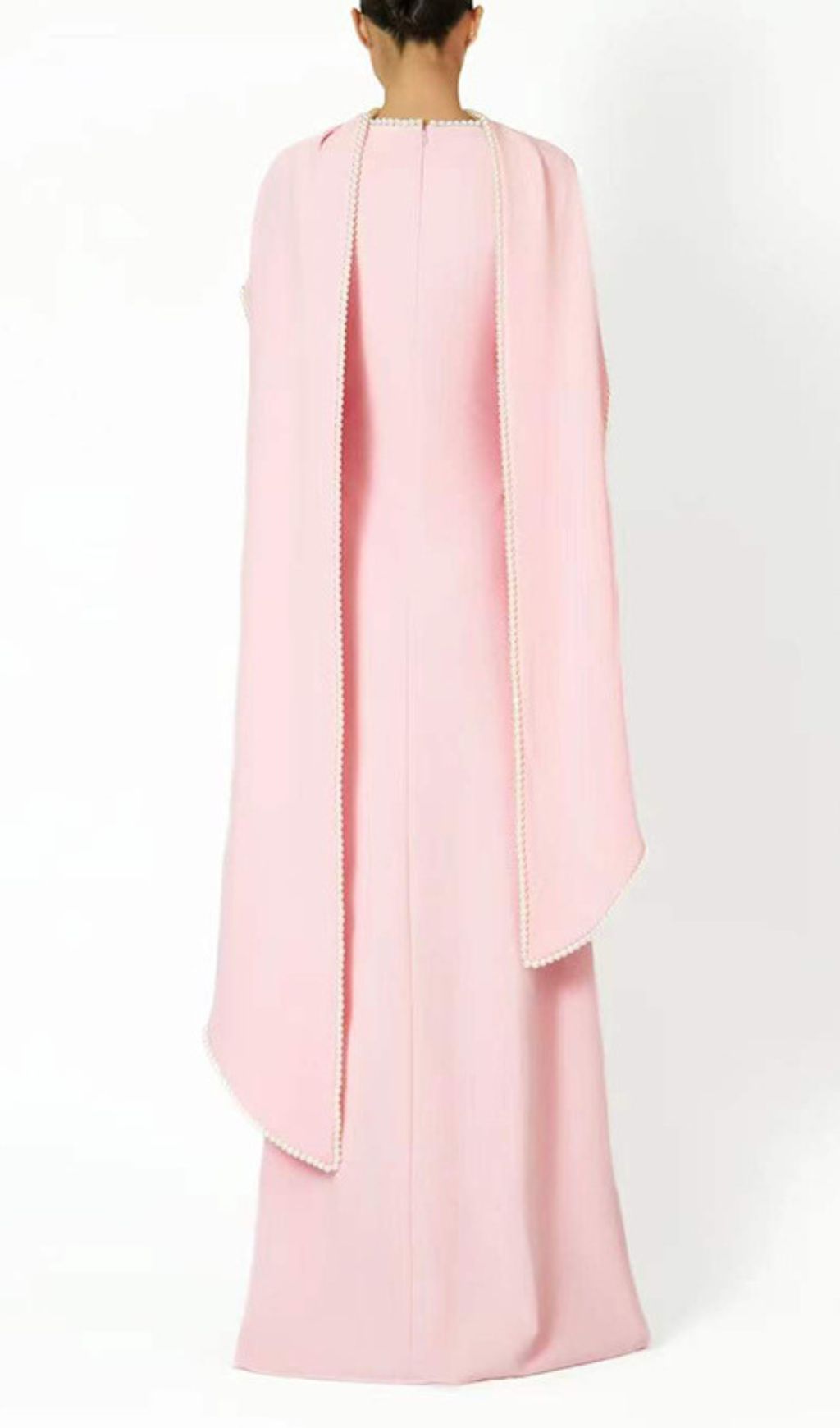 Hidi Pink Shawl Long Sleeve Maxi Dress Flowering Girl