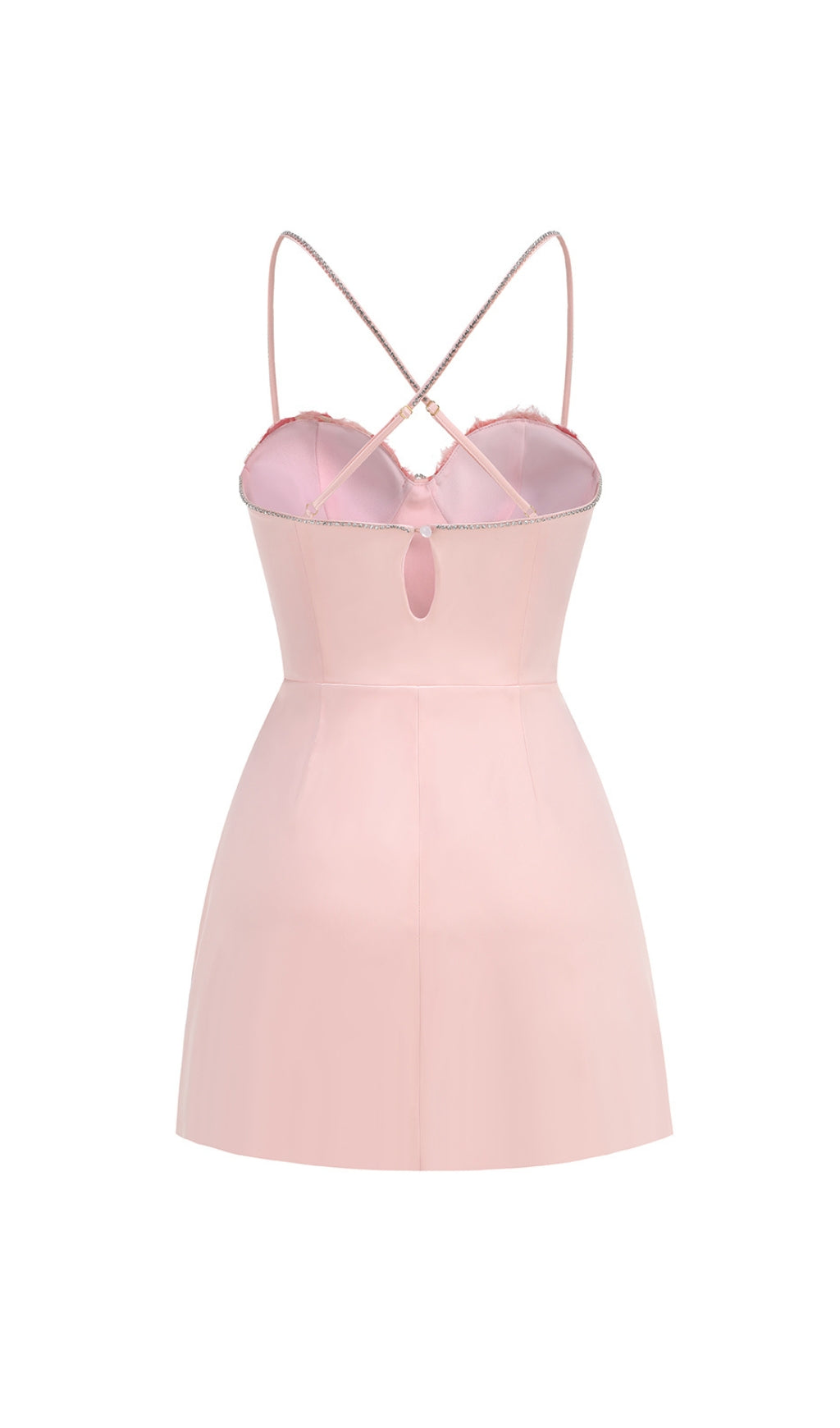 Calantha Pink Flower Diamond Mini Dress Flowering Girl