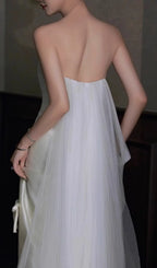 Chynna White Strapless Bow Wedding Dress Flowering Girl