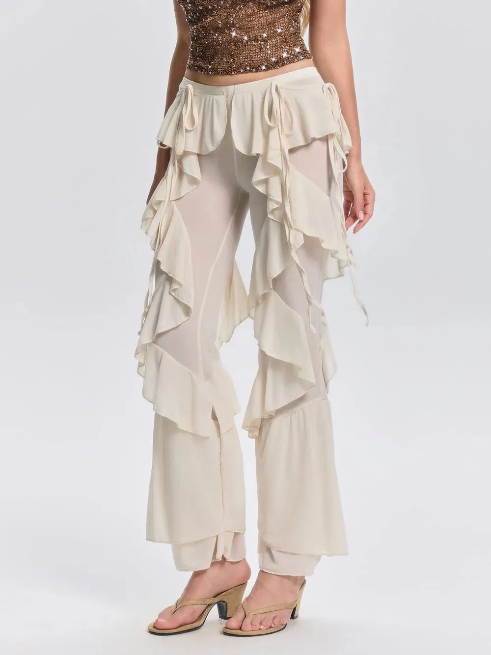 Norvela Ruffle Flare Pants Flowering Girl