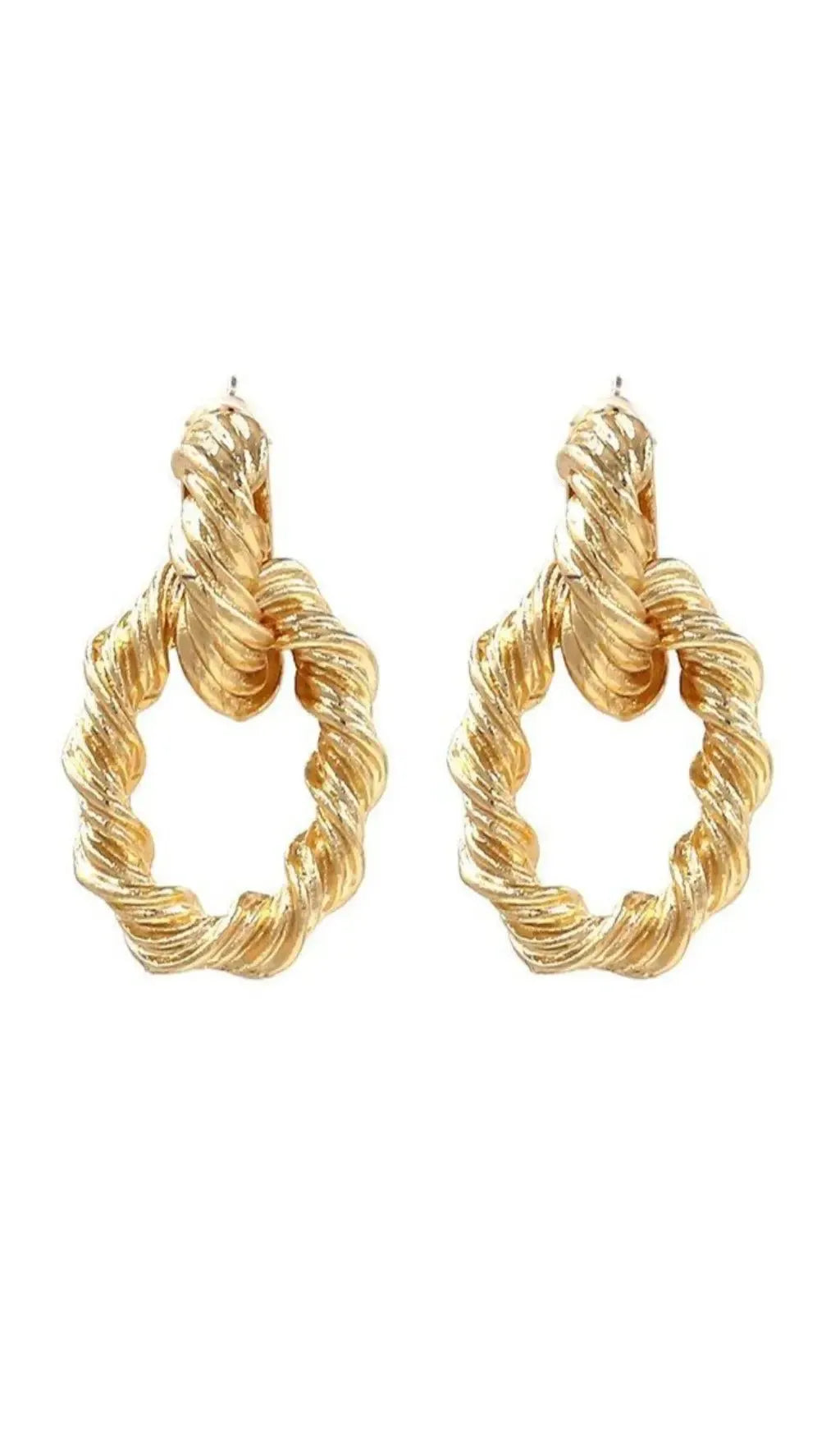 Fashion Golden Earrings Flowering Girl
