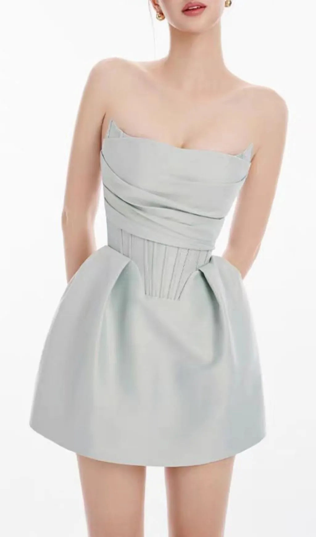 Lilka Strapless Corset Mini Dress Flowering Girl