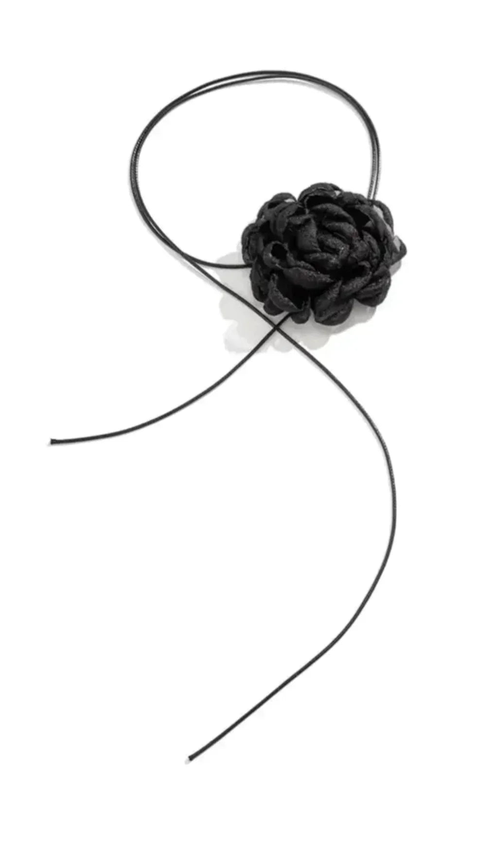 Black Flower Mesh Choker Flowering Girl