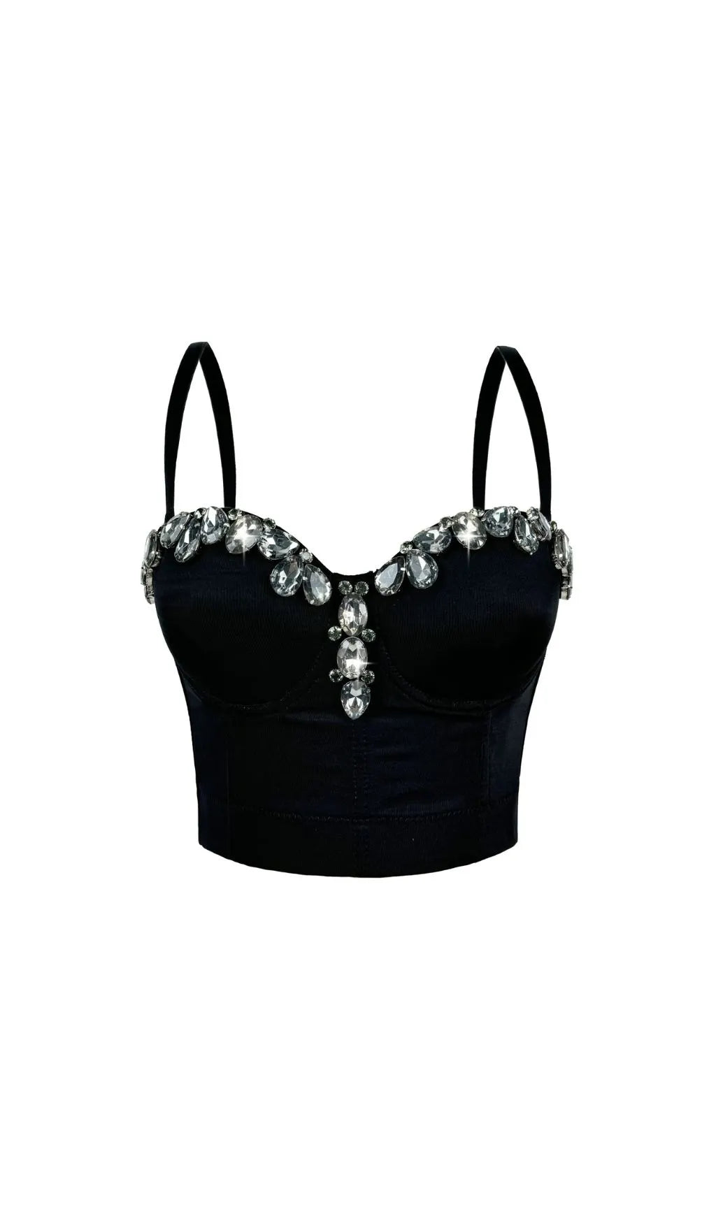 Jelena Diamante Crop Top Flowering Girl