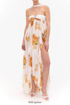 joanna Floral Halter Backless Split Maxi Dress Flowering Girl