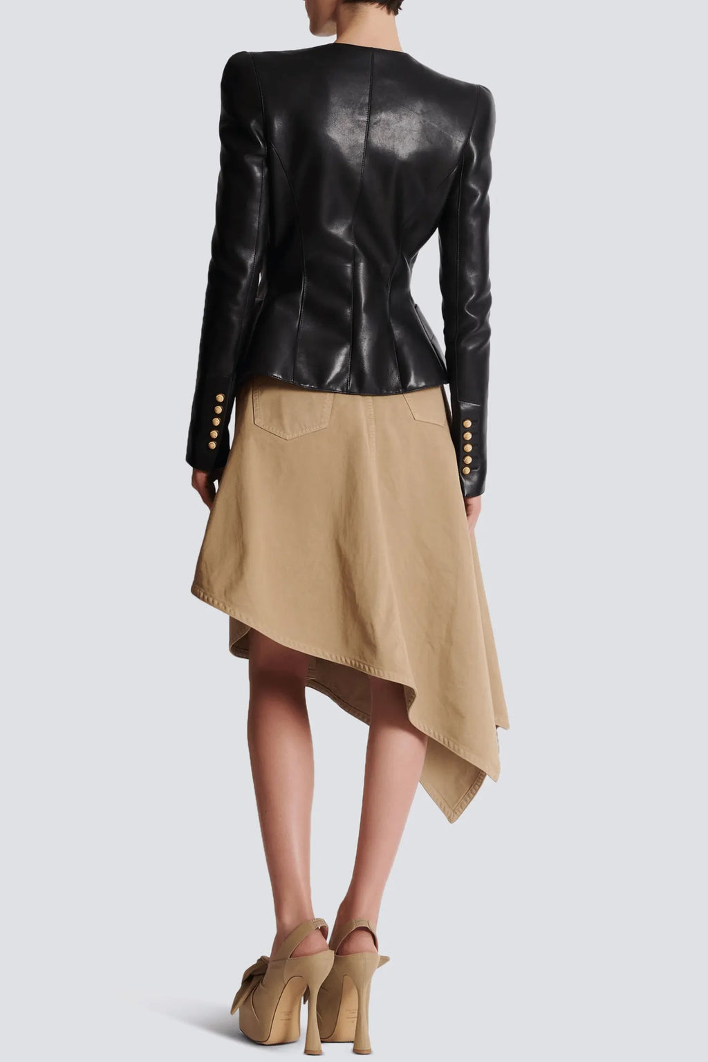Kester Leather Buttoned Jacket Flowering Girl