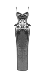 Kali Strappy Sequin Maxi Dress Flowering Girl