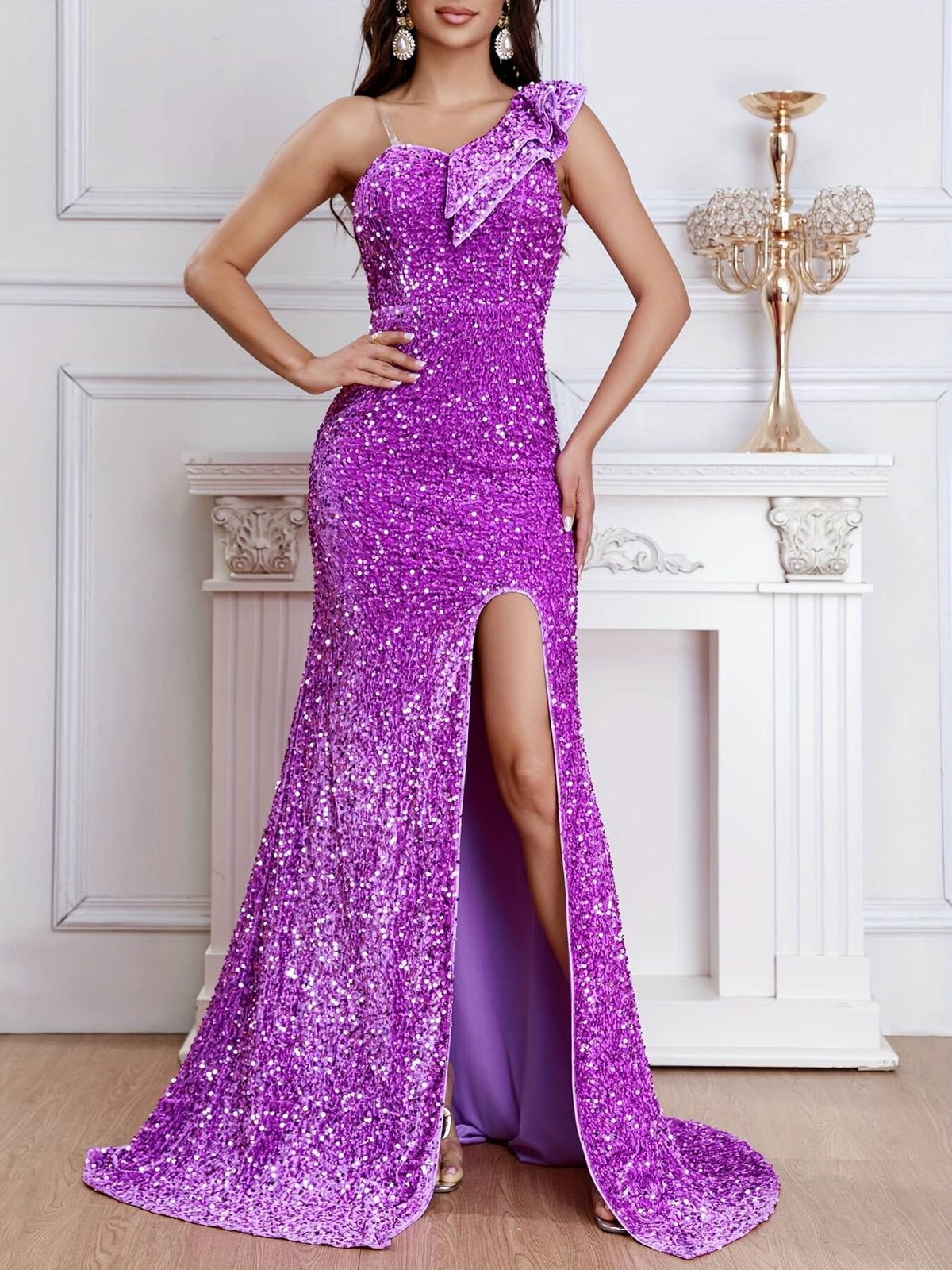 Sequined Sparkly Pageant Dress Flowering Girl