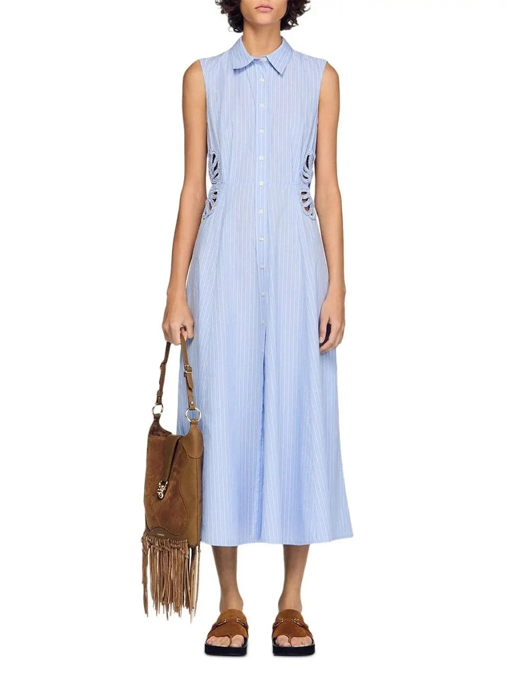 Striped Cotton Maxi Dress Flowering Girl