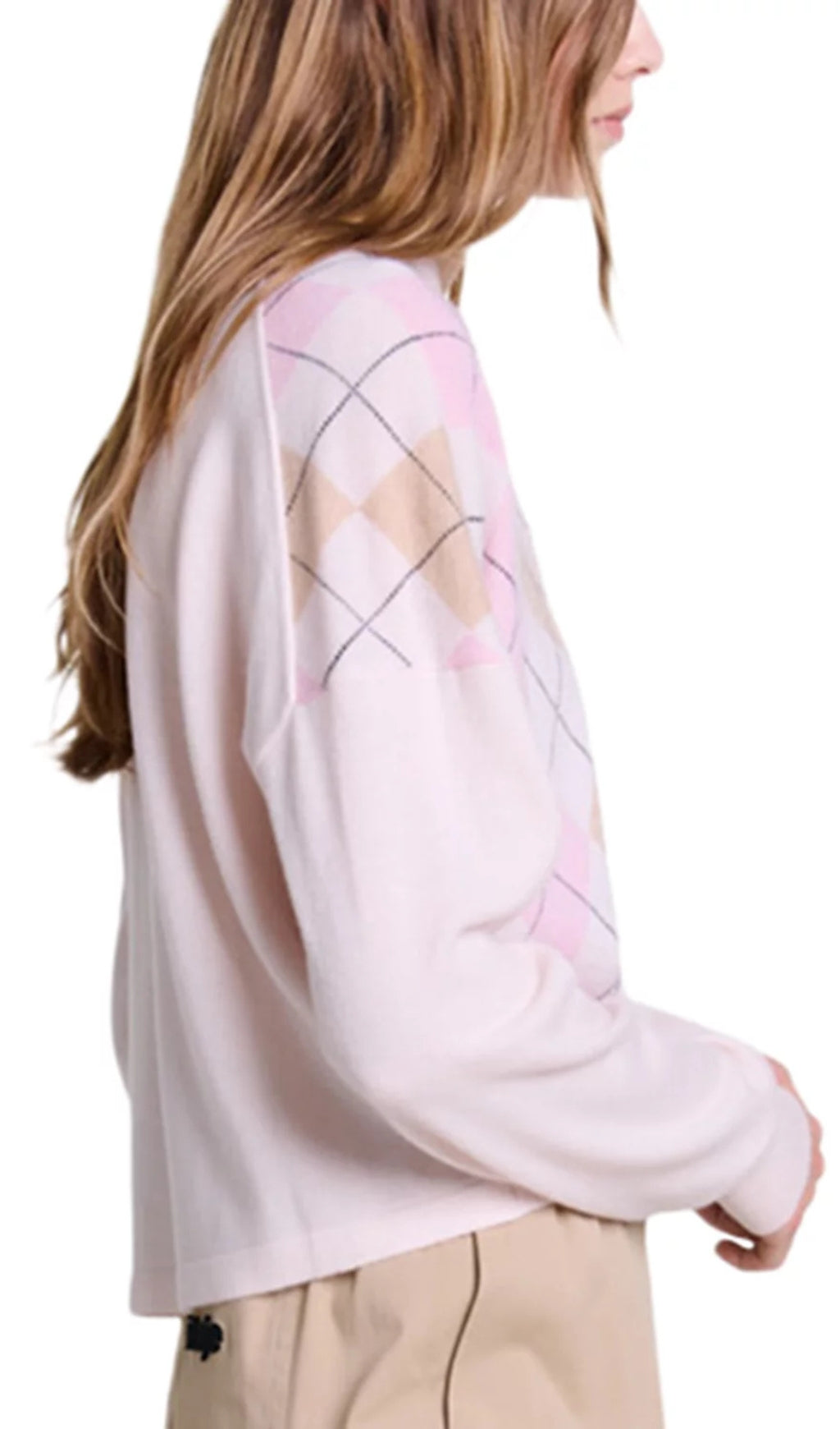 Magrille Check Print Polo Style Jumper Flowering Girl
