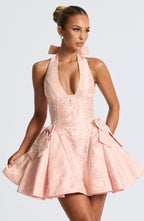 Jocelyn Mini Dress - Soft Peach Flowering Girl