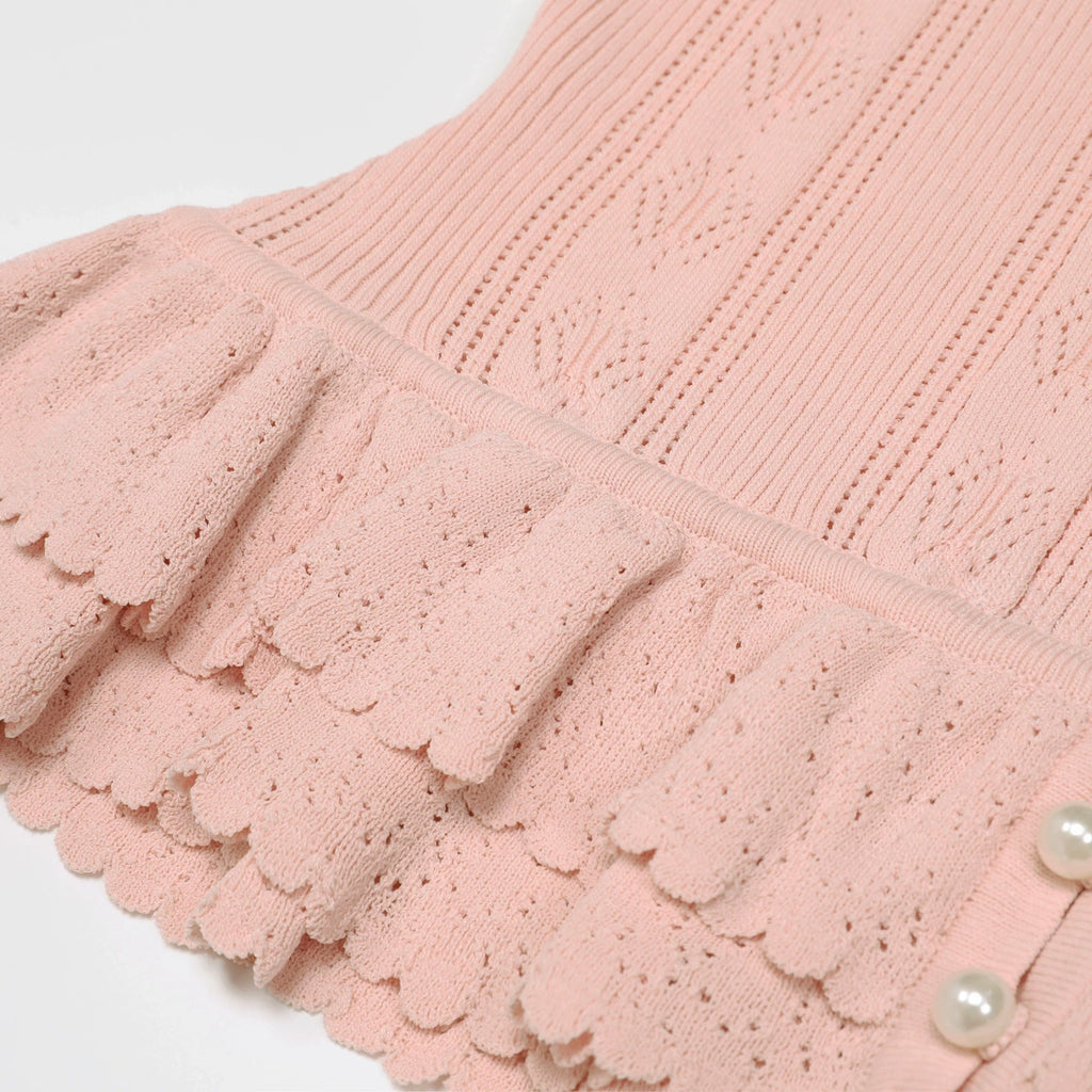 Kiely Pink Knit Two-Piece Set Flowering Girl