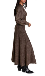 Rillante Metallic Knit Maxi Dress Flowering Girl