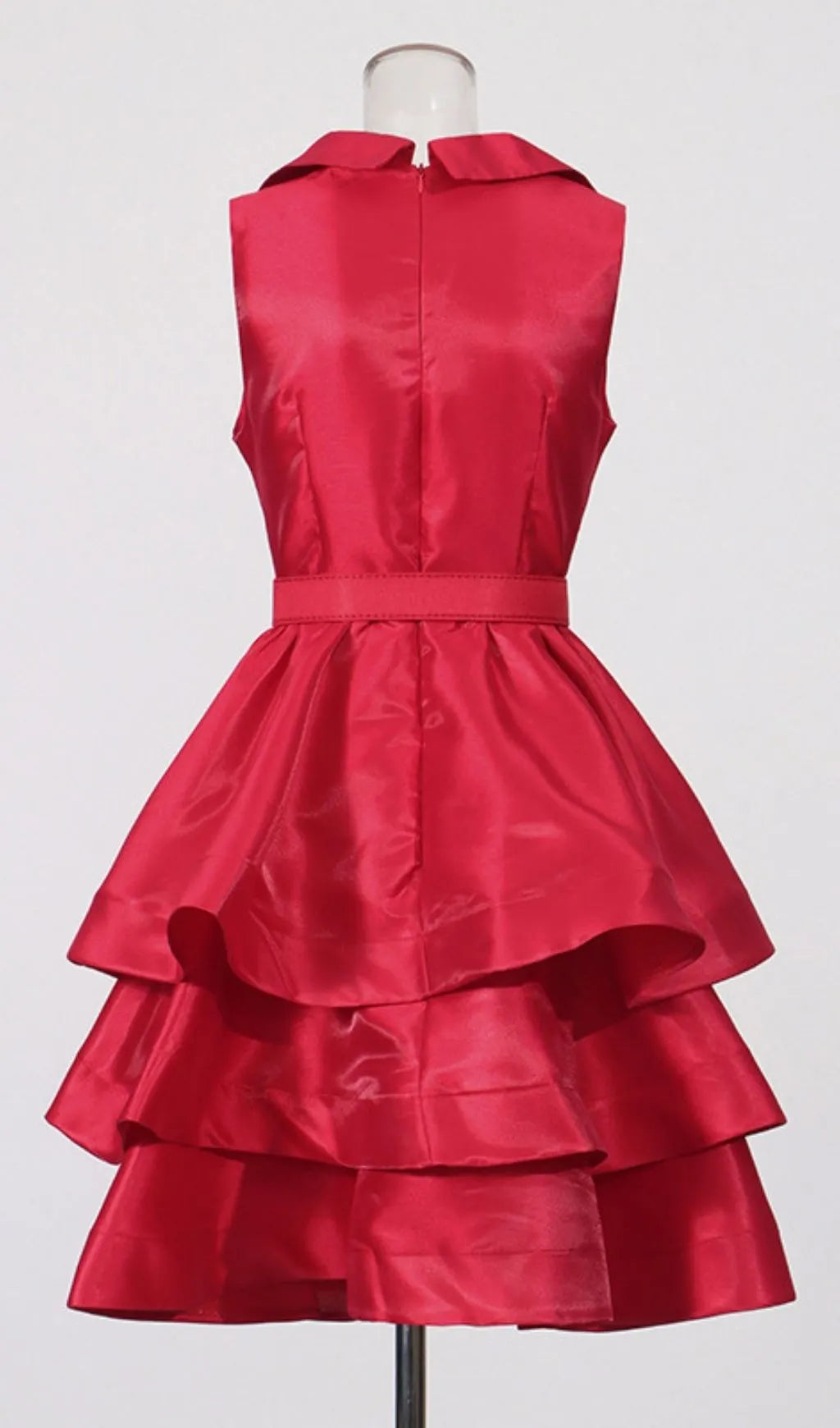 Jessica Red V-Neck Tiered Ruffle Mini Dress Flowering Girl