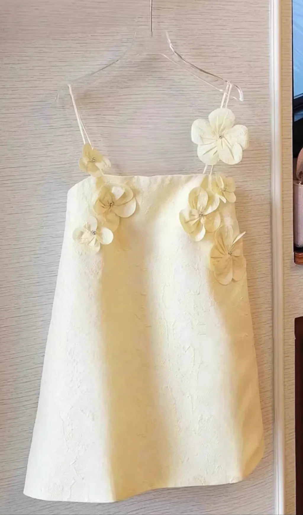 Ella Yellow Flower Mini Dress Flowering Girl