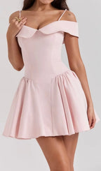 Corby Red Off-Shoulder Mini Dress Flowering Girl