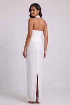 White Column Gown Flowering Girl