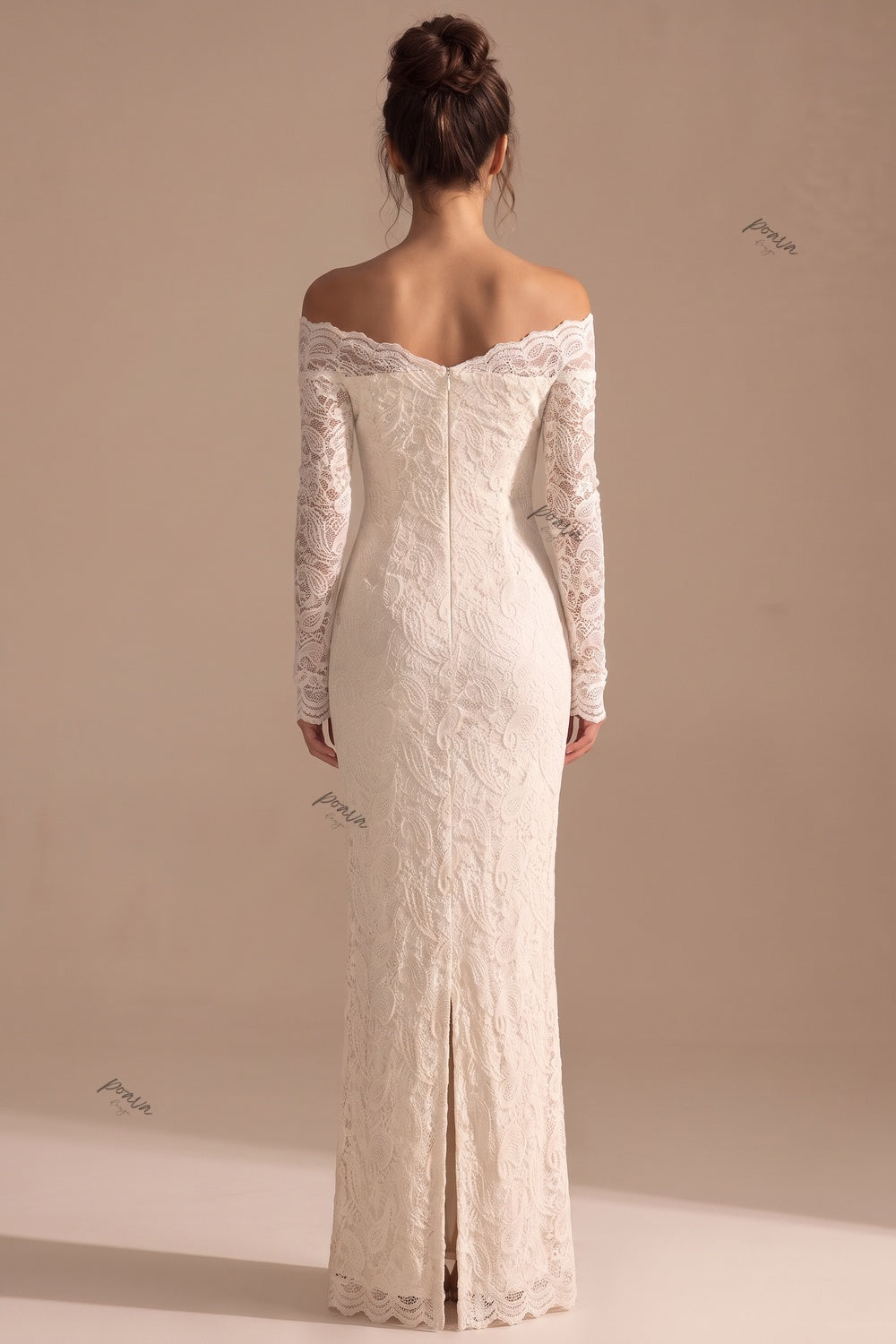 Cream Floral Lace Sheath Dress Flowering Girl
