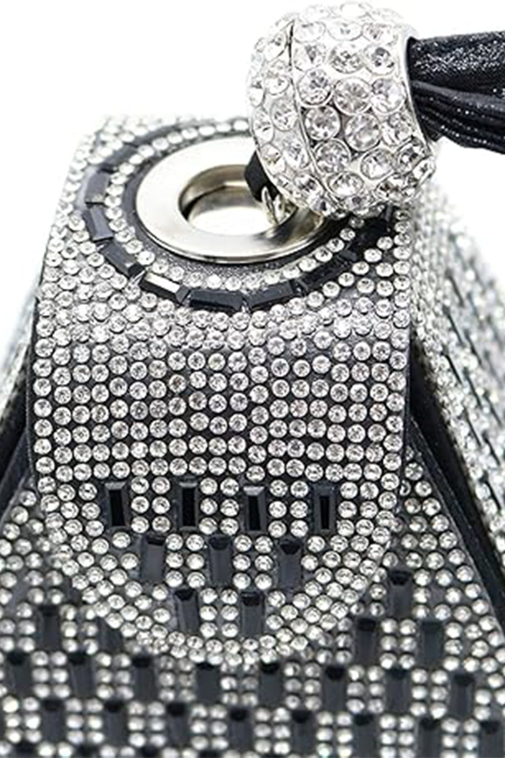 Rhinestone-embellished Pyramid Handbag Flowering Girl