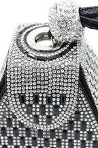 Rhinestone-embellished Pyramid Handbag Flowering Girl