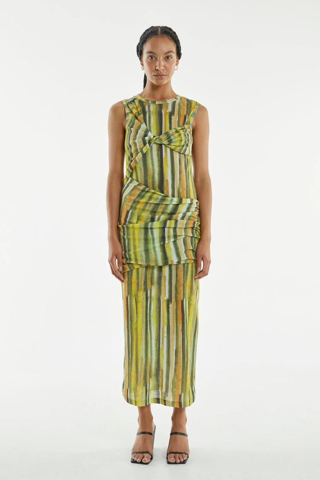 Wind Through Tank Dress | Brush Stroke Flowering Girl