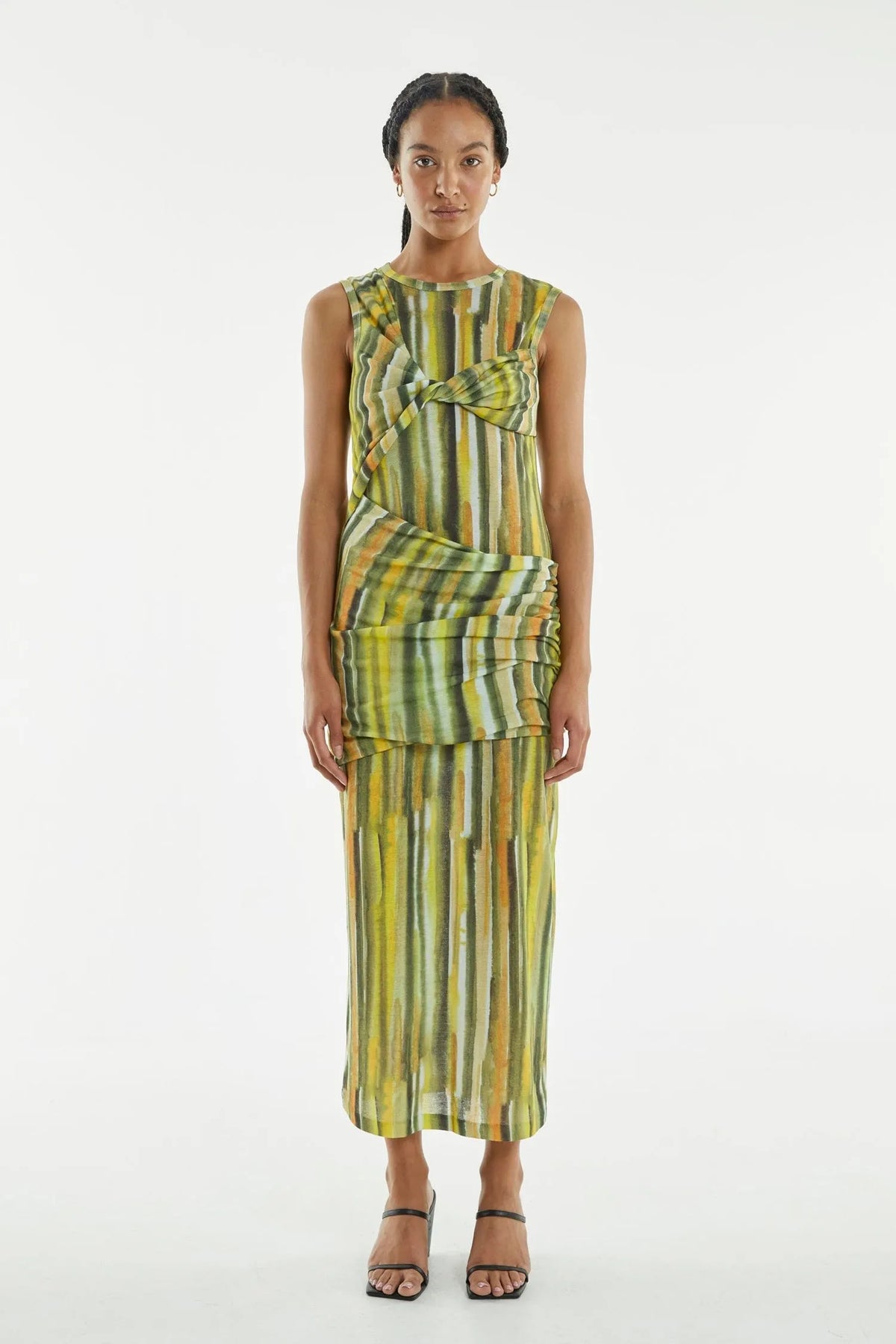 Wind Through Tank Dress | Brush Stroke Flowering Girl