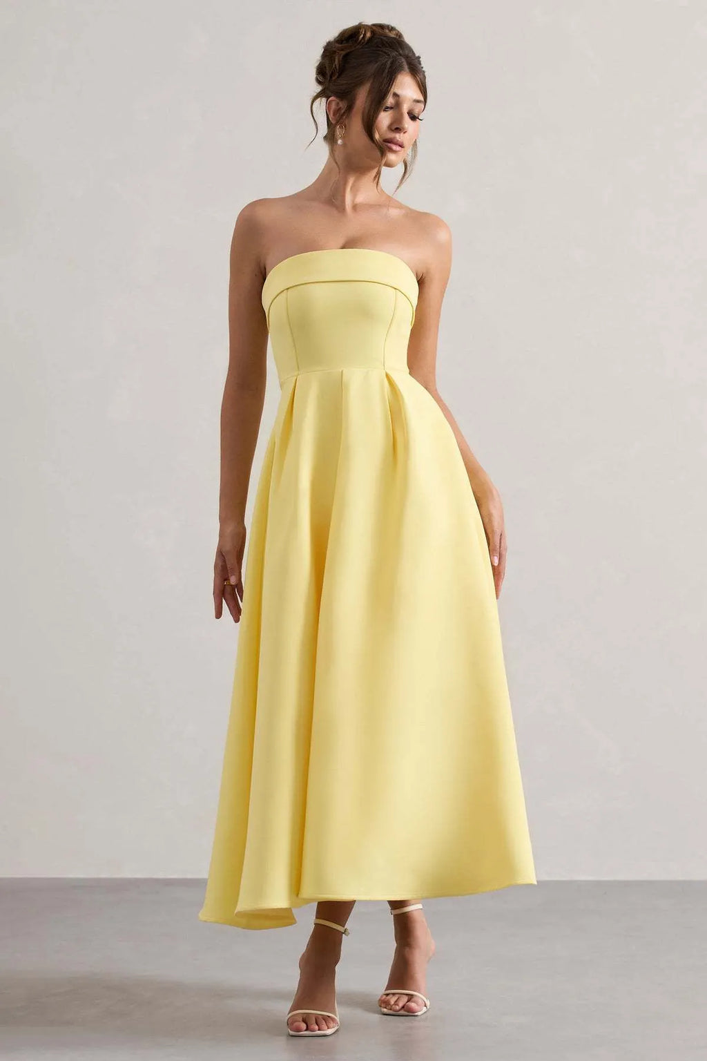 White Bandeau Midi Dress Flowering Girl