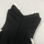 tiffany Pearl Bandage Sleeveless Maxi Dress in black Flowering Girl