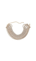 Jago Multi Layered Crystal Necklace In Gold Flowering Girl