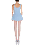 Manna Blue Bow Mini Dress Flowering Girl