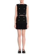 Marcia Black Double Breasted Vest Flowering Girl
