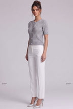 Heather Grey Cable-Knit Fitted Cardigan Flowering Girl